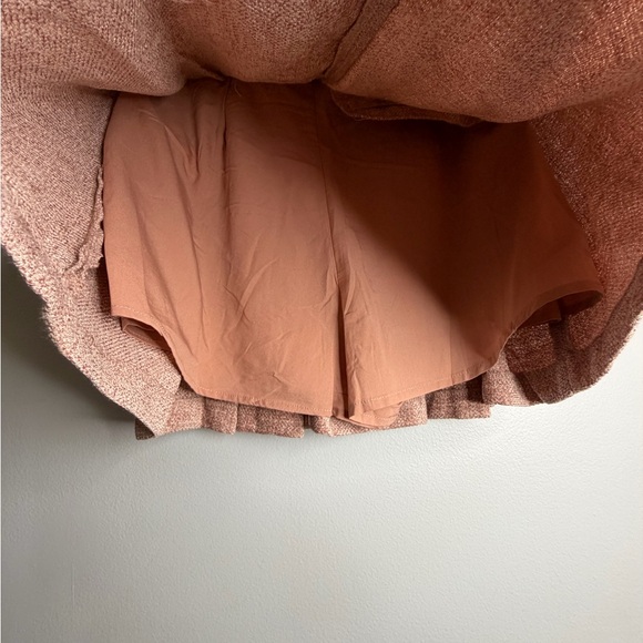 Moon River Brown Pleated Mini Skirt - Picture 3 of 5